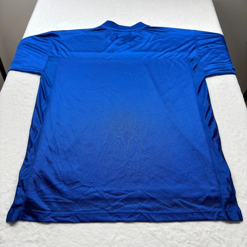 Adidas‎ Football Jersey Mens XL Blue V-Neck Mesh Practice Shirt 7918A Good